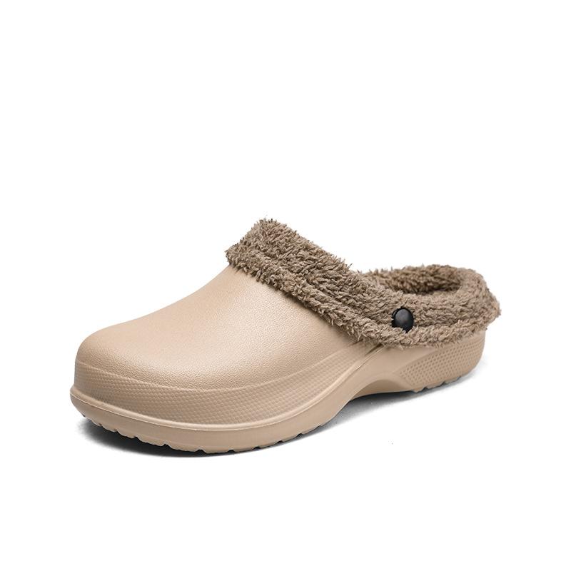Cotton Shoes New Home Couple Baotou Slippers Men's Thick Bottom Outer Wear Warm Cotton Trailers