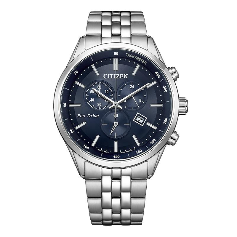 

CITIZEN 100m Waterproof Light Powered Quartz Movement Metal Strap Watch Men s Watches Blue Dial AT2570-56L AT2570-56L