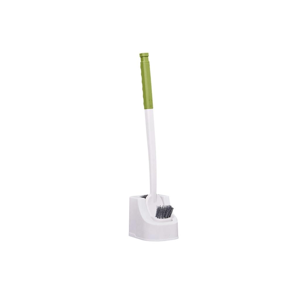 PP Dual Head Toilet Brush with Base for Cleaning No Dead Corners Toilet Squat Toilet with Extended Hard Bristles for Special Use