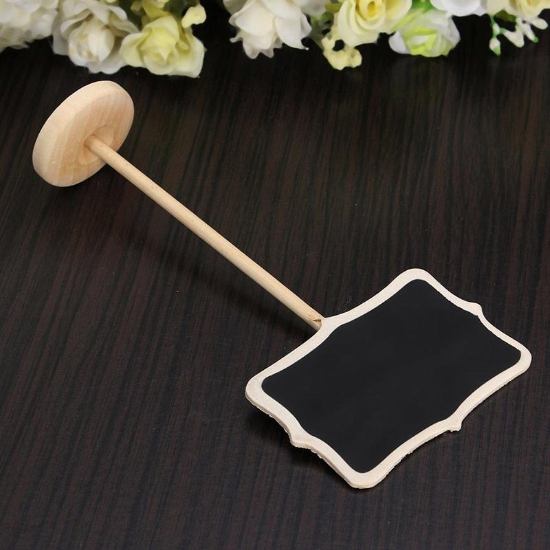 10Pcs Mini Blackboard Chalkboard Wordpad Message Note Memo Board Holder Clip Home House Party Weddin