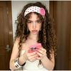 Summer Dopamine Large Button Wave Dot Headband Fashionable Ins Style Elastic Headband Sports Fitness Sweat-Absorbent Hairband