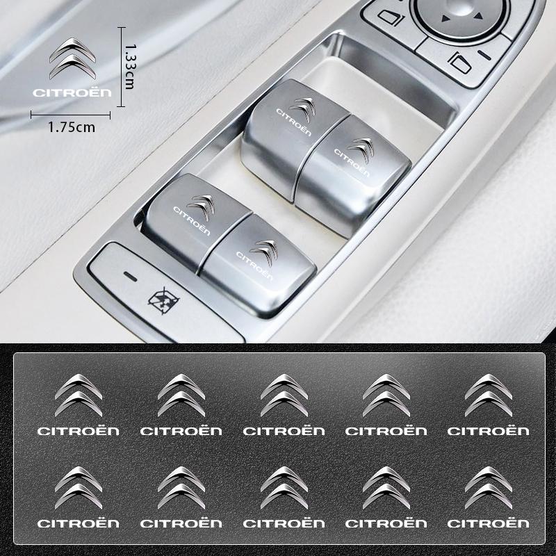 AIU1   Car Accessories Window Lift Button Sticker Steering Wheel Decal Car Styling For Citroen C1 C2 C3 C4 C5 C6 C8 C4L DS3 DS5