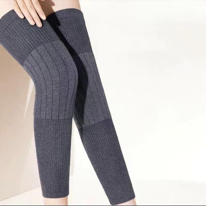Black Cashmere Wool Knee Brace Pads Women Men Cold Leg Arthritis Kneepad Winter Outdoor Sports Leg Guard Coldproof Leg Warmers