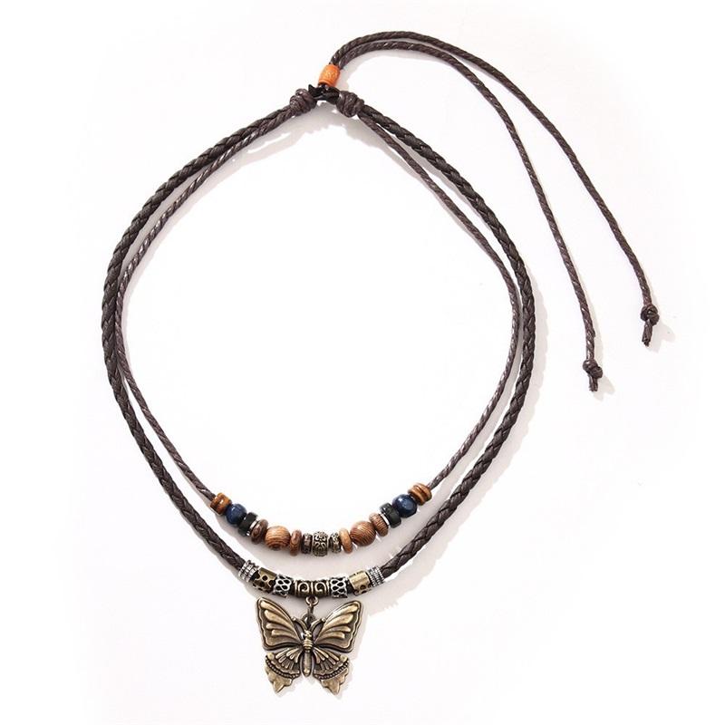 European And American Ladies Necklace Double-layer Winding Necklace Simple Clavicle Chain High-end Sense Suitable For Parties And Beach Vacations