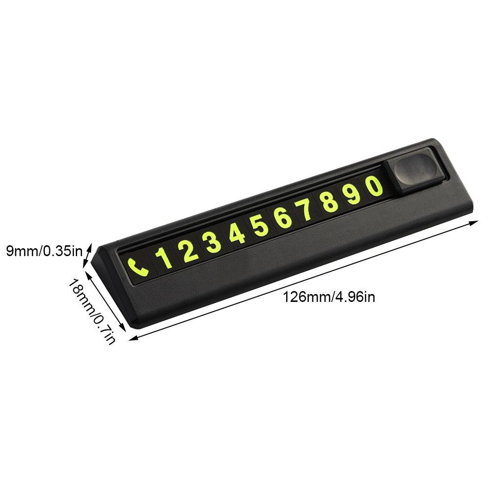 Temporary Parking Card Stop Sign Telephone Number Plate Parking Car Sign Luminous Plate Universal Digital Temporary Phone Number