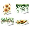 Green Plants Leaves Wall Decals Hanging Vine Wall Stickers Removable Peel And Stick Wall Art Murals for Kids Bedroom TV Background Home Decor
