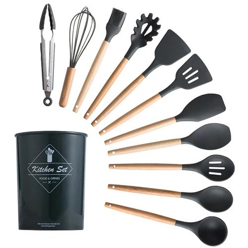

Silicone Kitchenware Cooking Utensils Set Heat Resistant Kitchen Non-Stick Cooking Utensils Baking Tools with Storage Box Tools