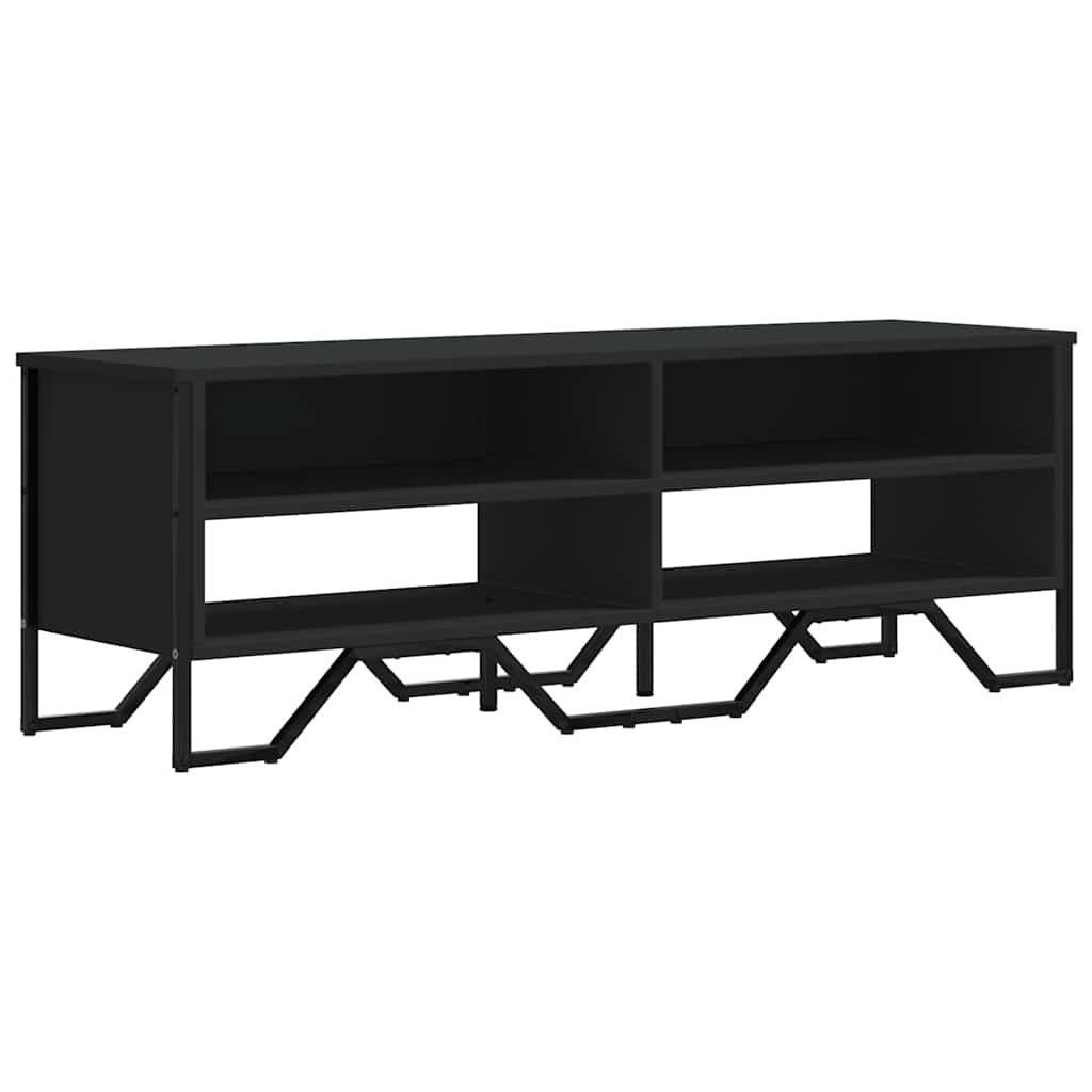 Vidaxl Szafka Pod Tv, Czarna, 122X34X41 Cm, Materiał Drewnopochodny