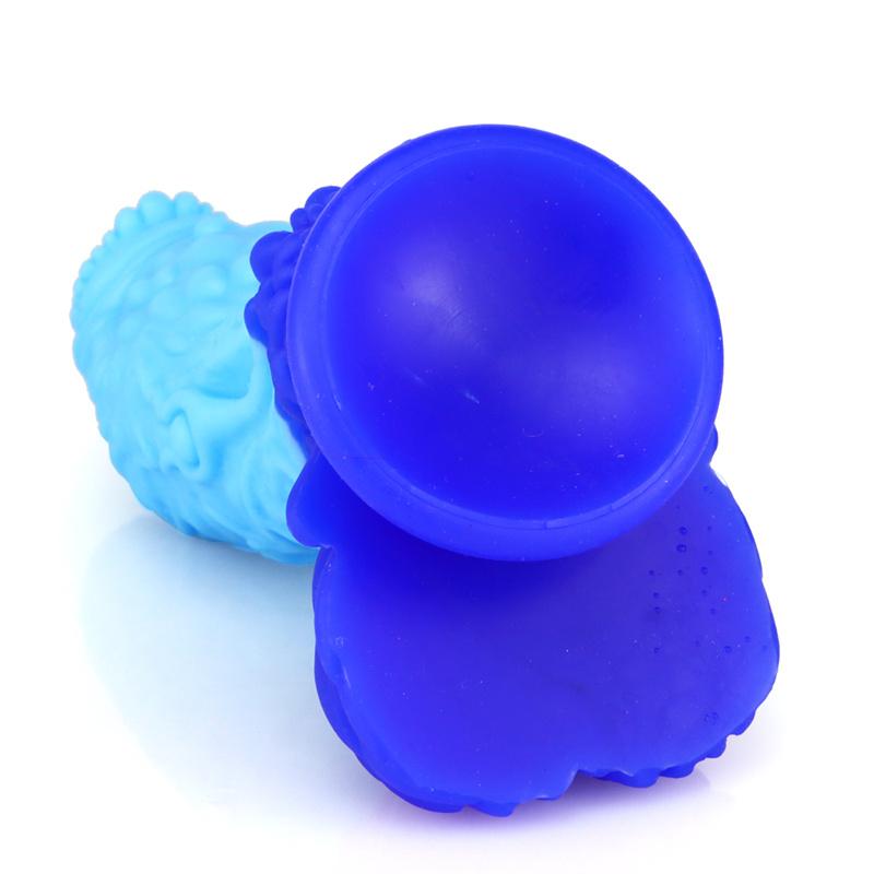 Blue Tyrant Mixed Color Liquid Silicone Big Penis Simulation Fake Penis Female Masturbation Device Anal Plug Adult Products