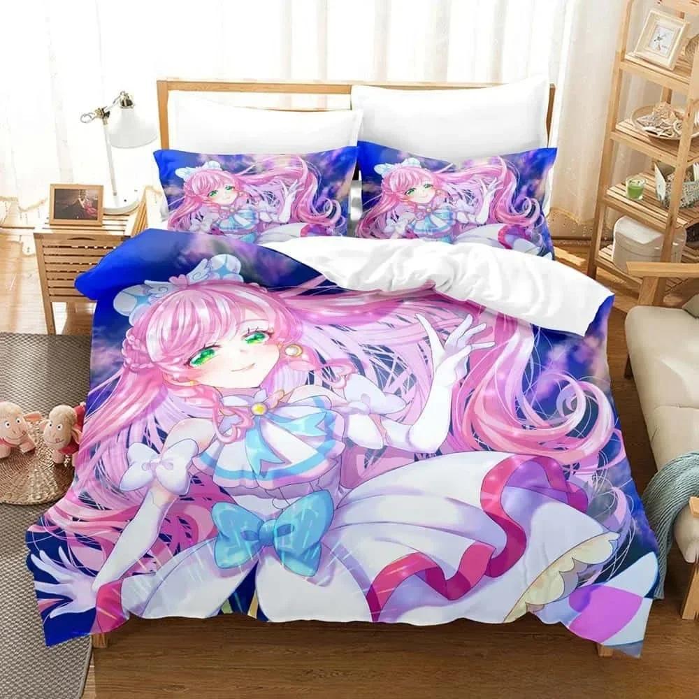 Comforter 3D Anime Kawaii Girls Sora Harewataru Bedding Set Printed With Soft Single Double Queen Super King Size