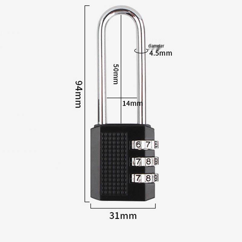 4-Digit Combination Padlock: Large, Anti-Theft Lock for Gym, Warehouse, Outdoor, and Locker Doors