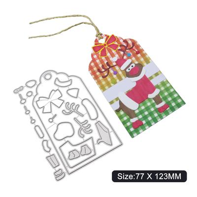 Świąteczny Jeleń Ramka Karty Metalowy Srebrzysty Szablon Wytłaczanie Wykrojniki Do Diy Scrapbooking Papierowy Album Karty Robienie