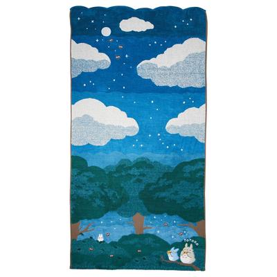 Marushin Ghibli Bath Towel My Neighbor Totoro Large Cotton Bath Character Goods Present Gift Birthday Day On a Moonlit Night 1005045600 100% Mother's