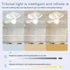 2-in-1 Screw-in Fan Lamp with Remote Control Detachable Fan 3 Speed Adjustable for Bedroom Kitchen Office Home for Living Room
