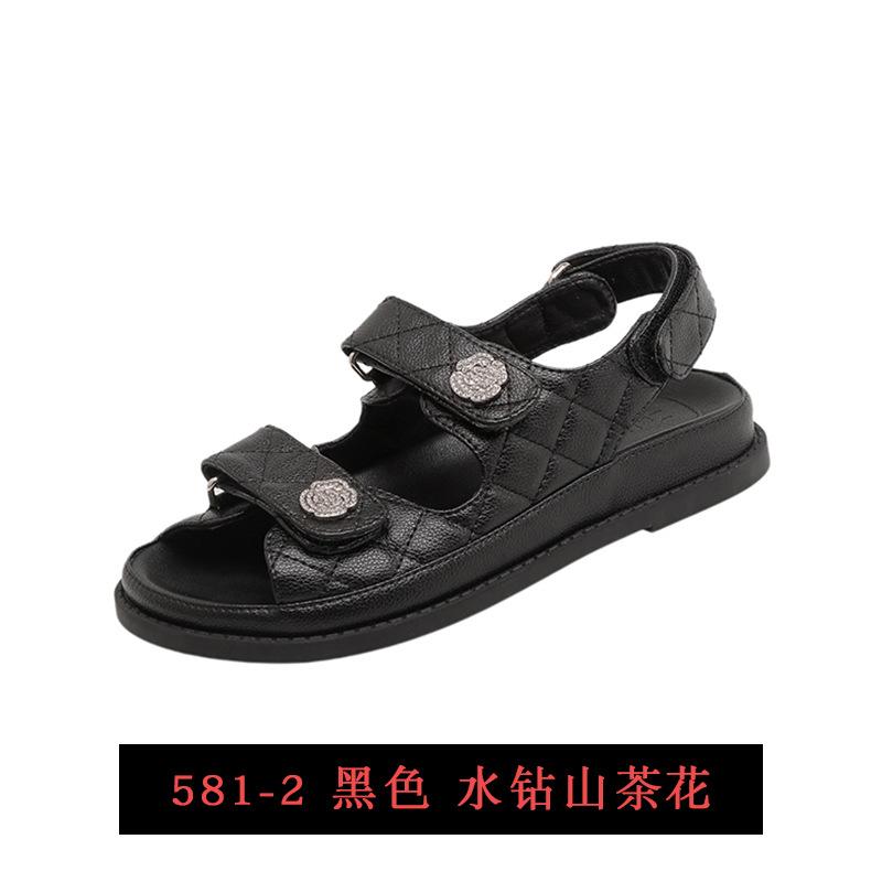 Sandali platform da donna estate nuovi versatili stile sportivo Velcro piccolo stile fragrante sandali scarpe romane