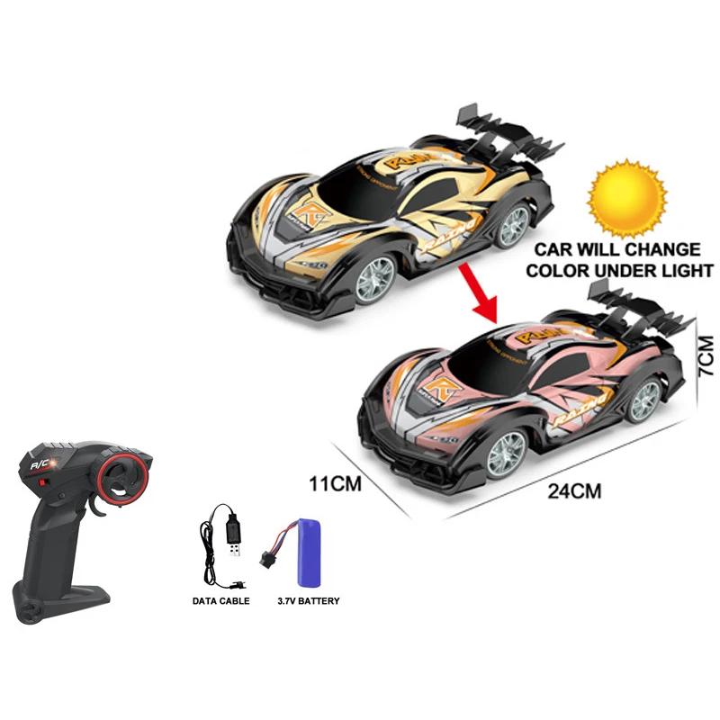Photosensitive Color-Changing Rc Racing Cars Drift Car 2.4G Remote Control Car Children's Radio Control Vehicles Model Toys Kids