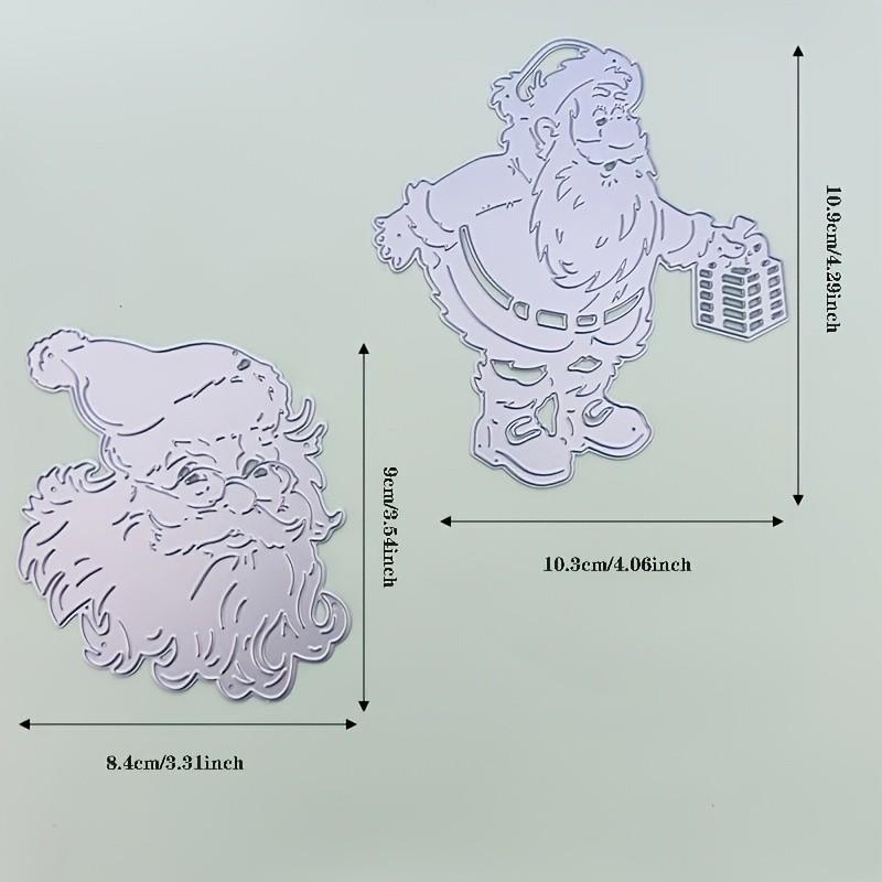 3 Stück Weihnachtselemente Stanzformen für Kartenherstellung, Weihnachten Weihnachtsmann Stanzformen, Weihnachten Schneemann Metall Stanzform, Scrapbooking Stanzformen