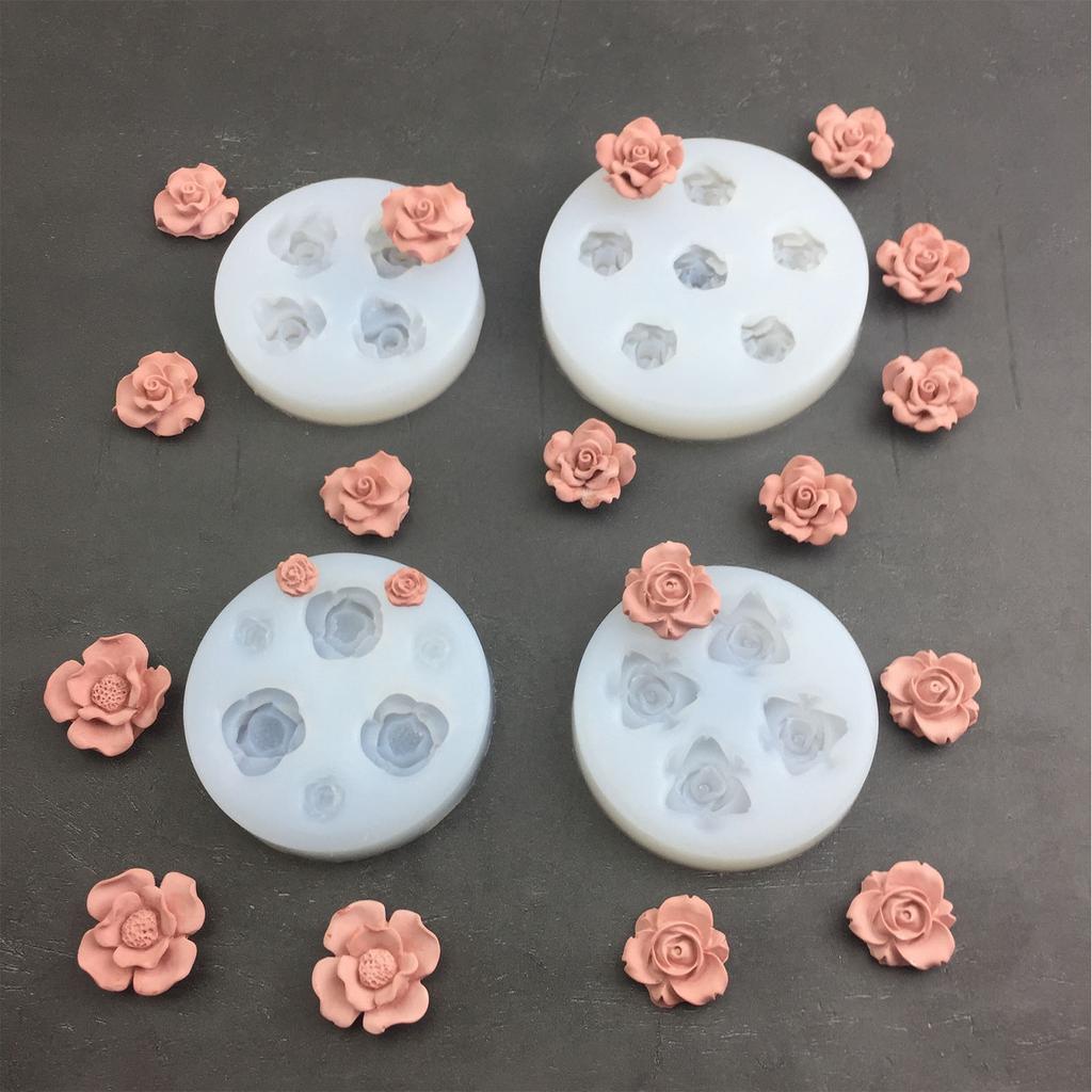 Silicone Chocolate Moulds Curled Rose Shaped Candy Molds Baking Tools Non-stick Silicone Material for Kitchen DIY Baking