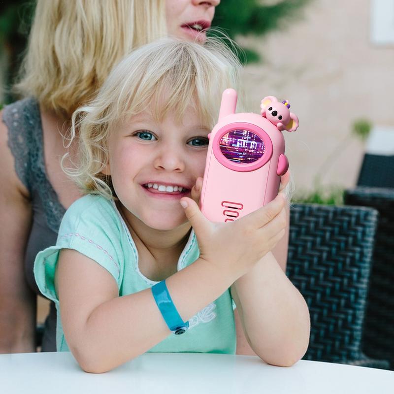 Walkie-Talkies für Jungen, Cartoon-Koala-Design, Spionagegeräte, Baby-Radiotelefon, 2er-Pack, tragbar, mit großer Reichweite, schön, robust, einfach zu bedienen