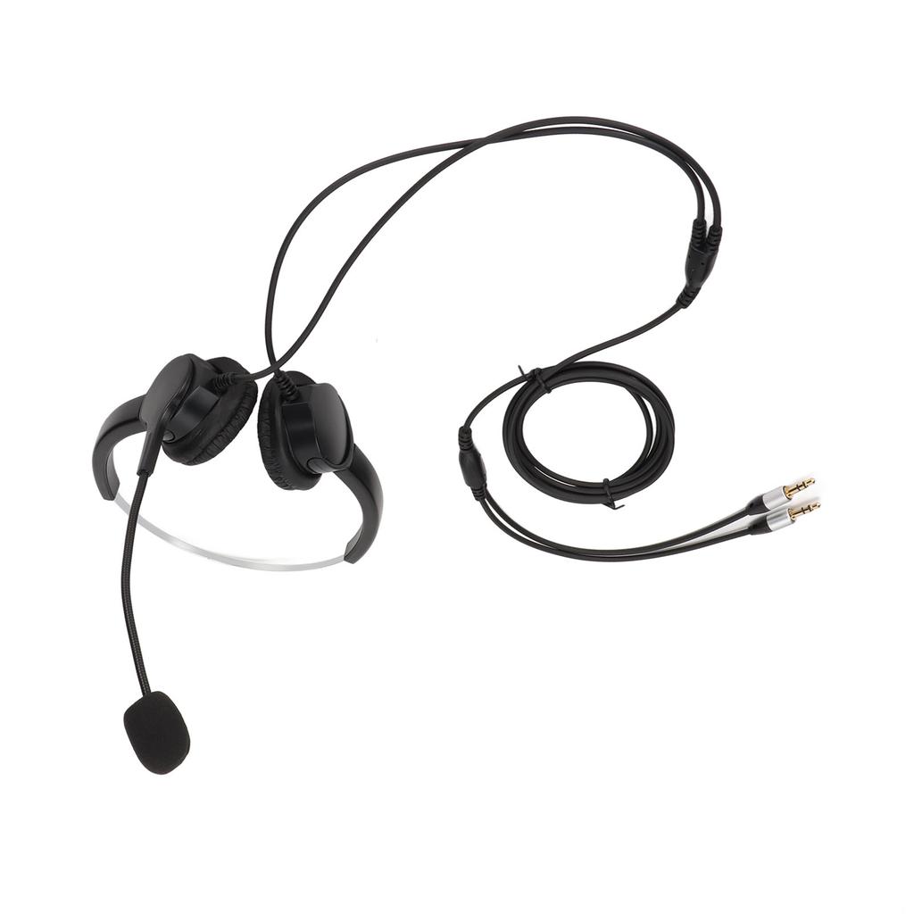 Call Center Headset Dual 3.5mm Plug Hearing Protection Noise Cancelling Mic Computer Headset