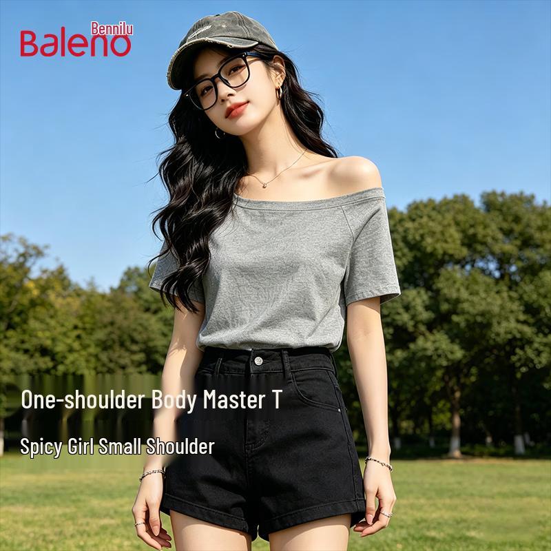 Baleno Women s Off-Shoulder Short Sleeve T-Shirt S