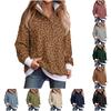 Women's Fashion Casual Lapel Collar Leopard Print Long Sleeve Top for Work and Daily Wear