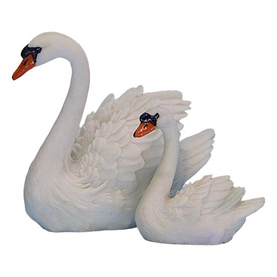 

1Pair Decorative Ornament Innovative Wide Application Lightweight Simulation Little Swan Ornament for Car Decor