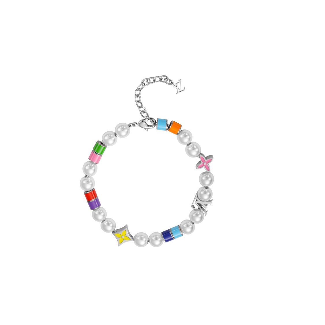

Louis Vuitton Monogram Pearl Party Bracelet Men Bracelet Multicolor M1264A Basic Packaging-Dust Bag+Box,F,Multicolor