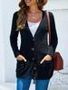 Autumn/Winter V-Neck Single-Breasted Long Cardigan for Women - European American Knitwear