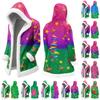 Unisex Casual And Fashionable Plush Collar Hooded Long Sleeved Carnival Print Jacket
