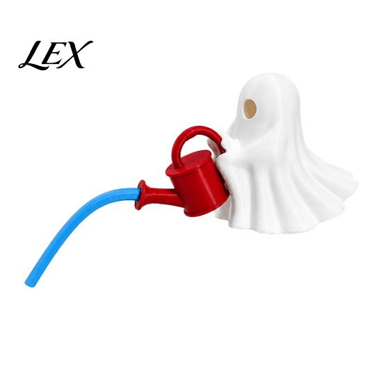 Detailed Texture Plant Ornament Cute Ghost Watering Decor, 3D Printed Water Can Figurine, Funny Creative Garden Decorations Pot Ornament, Spooky