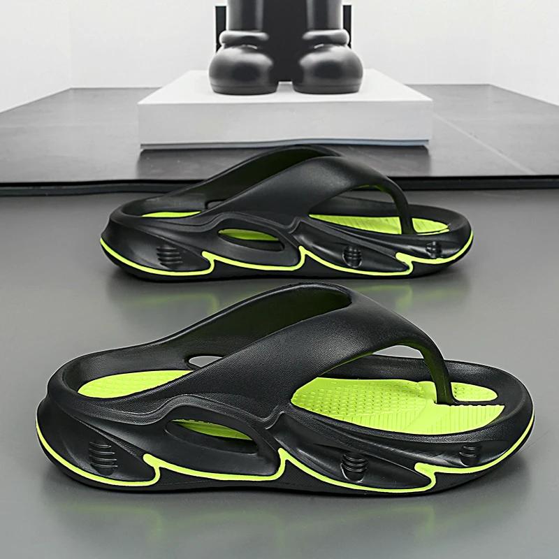 MAEDEF Men Slippers Beach Shoes Men's Sandals Comfortable Slides Fashion Slippers Soft Summer Beach Clogs Shoes Man Flip Flops