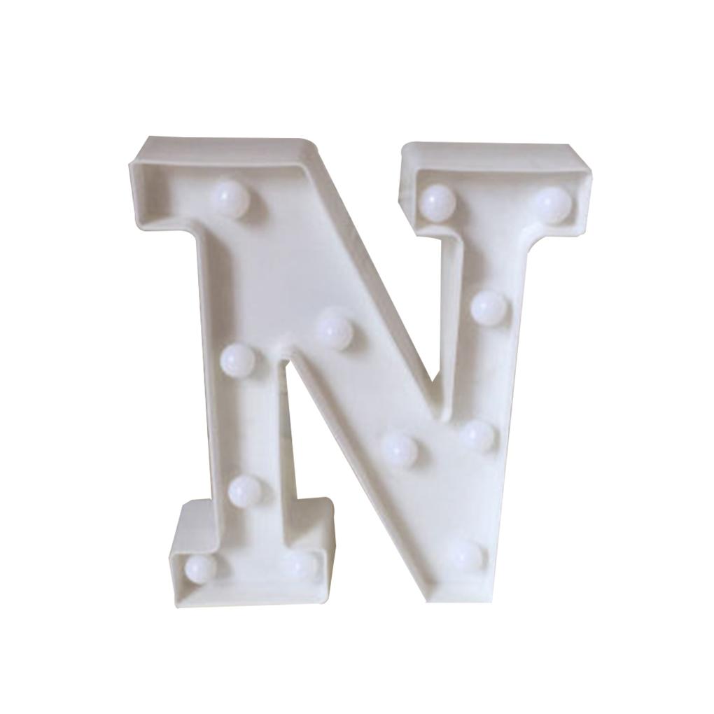Luminous 26 English Alphabet Light Night Lamp Wedding Party Room Letter Decor