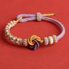 Bracciale Mandala Nodo Chang Rosa Fatto a Mano - Portafortuna Fai da Te Accessorio Gioiello con Corda Intrecciata