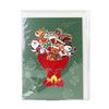 3D Christmas Dolls Bouquet Greeting Card Festival Gifts Postcard Invitation Card with Envelope Holiday Parties Supplies