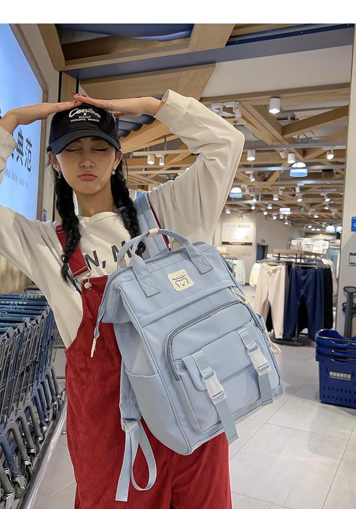 Zaino Accademico Girly Coreano-Giapponese per Donna - Versatile, Grande Capacità, Portatile & Impermeabile