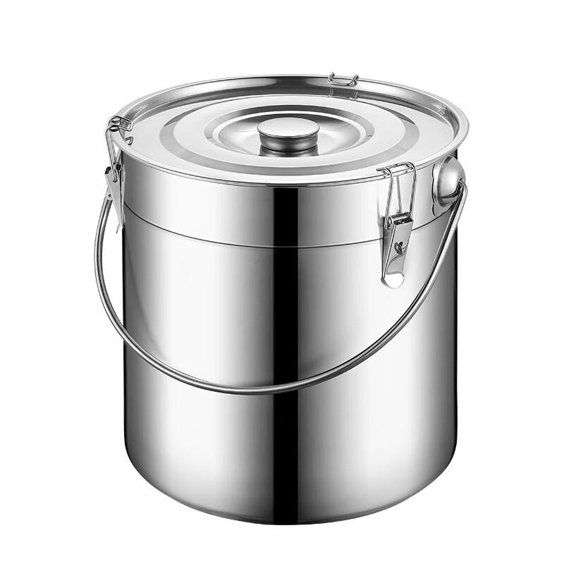 304 Stainless Steel Portable Bucket with Lid