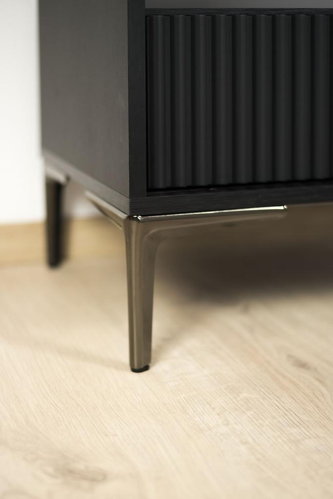 Anchor Elegant furniture leg, black chrome, height 18 cm