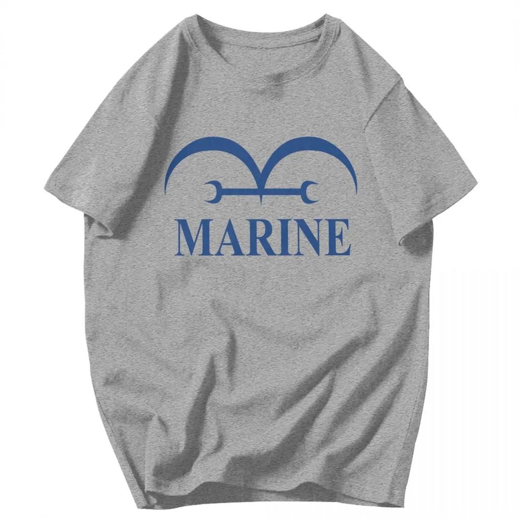 Men T Shirt One Piece Marines Flag Navy Anime Pops Y2K Graphic Tees Unisex Clothing T Shirts