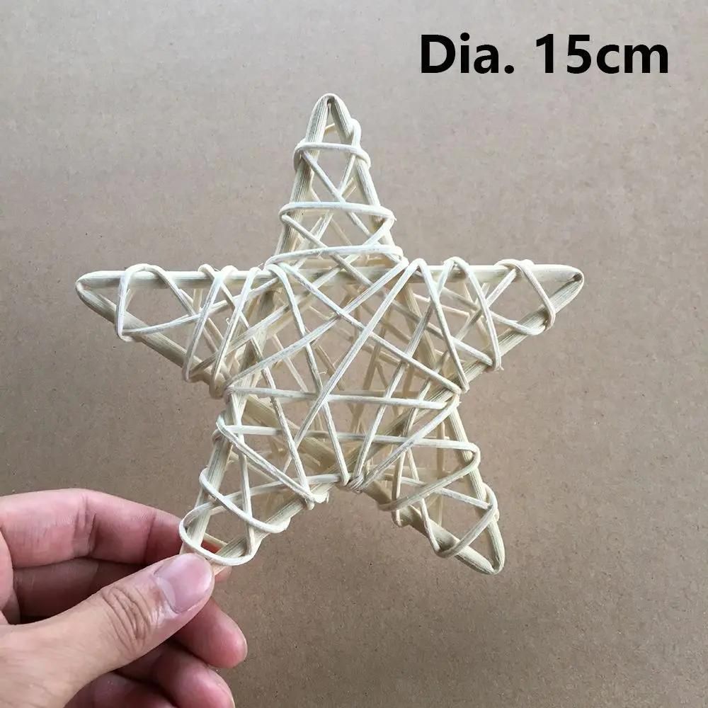 Indonesian Vine Woven Wreaths White Rattan Woven Star Christmas Decoration DIY Handicraft Home Ornaments Wedding Party Supplies