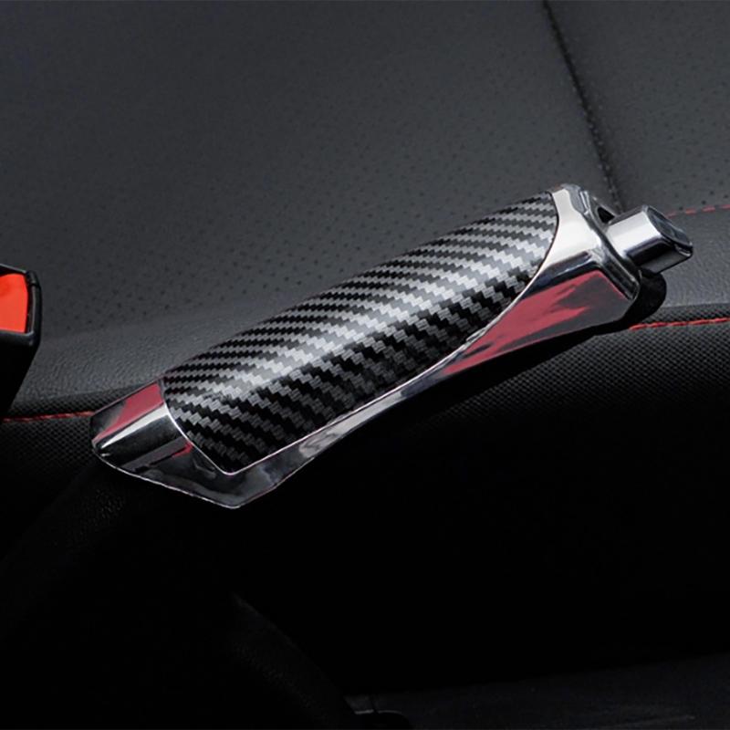 Car Handbrake Cover Grip Handle Lever for Most Car Model Carbon Fiber Pattern Hand Brake Cover Protector