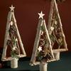 Wood Miniature Christmas Tree Accessory Distinctive Miniature Christmas Tree Ornament Wood Home Festival Decorations