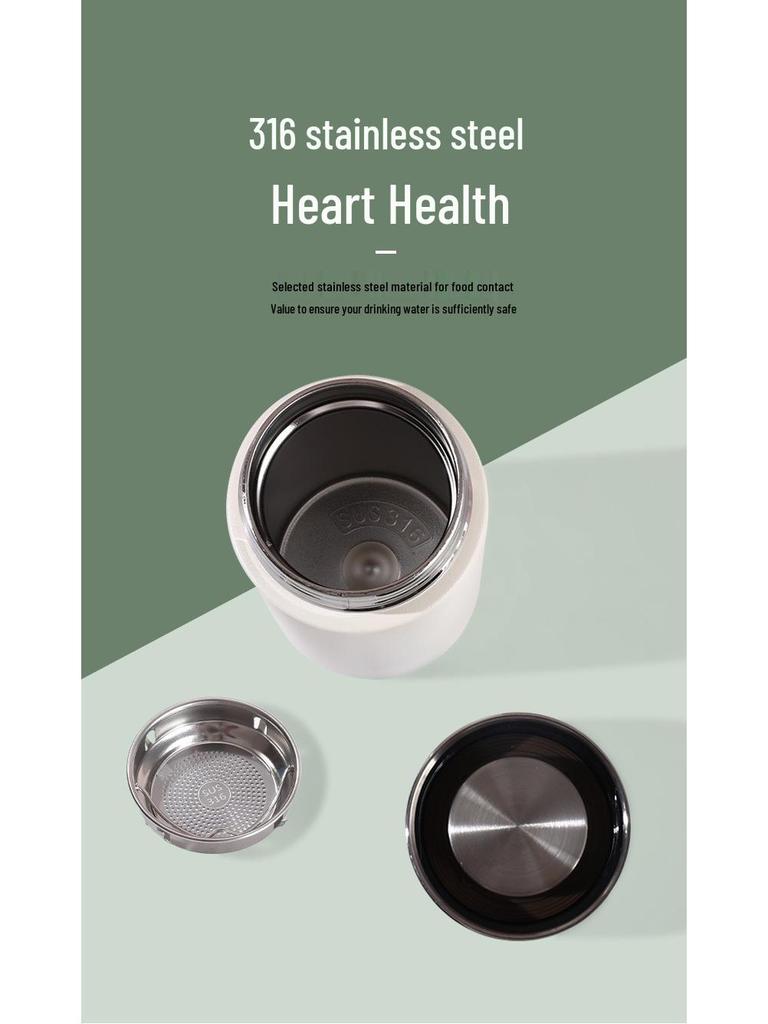 Portable Mini Thermos: Cute 316 Stainless Steel Pocket Cup for Girls - High Appearance Gift