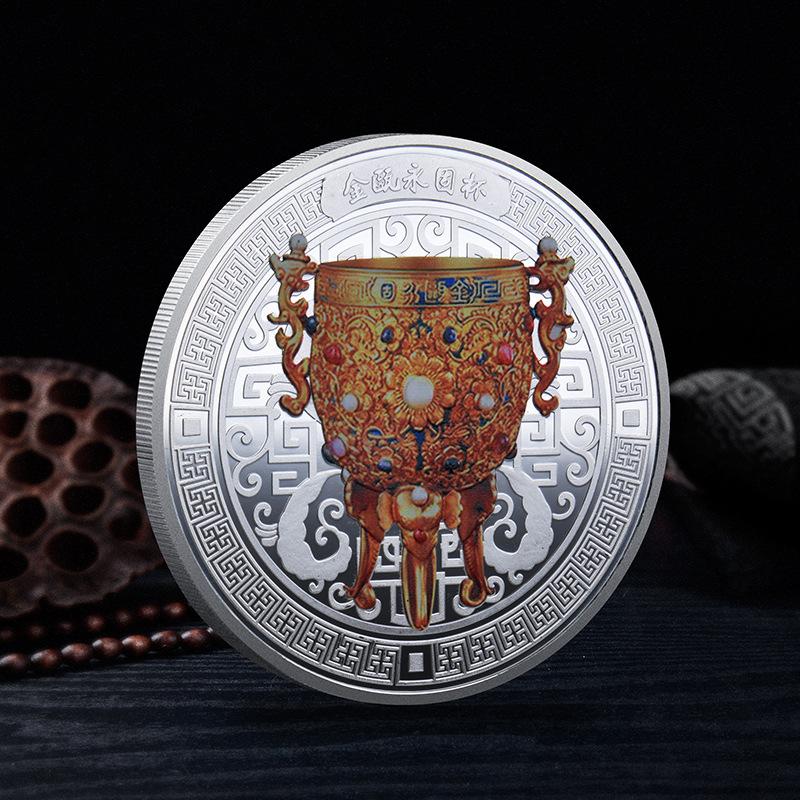 Thousand mile landscape map, commemorative medal set, three-dimensional relief, color printed commemorative medal, Christmas gift, Stocking stuffers