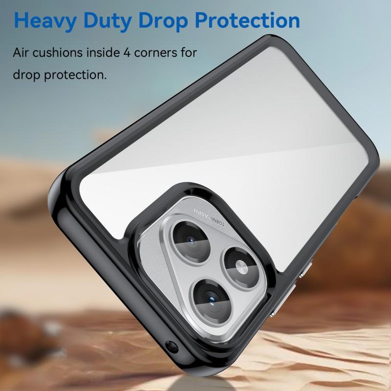For Honor 400 Lite 5G Phone Case WANLONFENG XC Series TPU Acrylic Cover with Tempered Glass (Big Lens Hole)