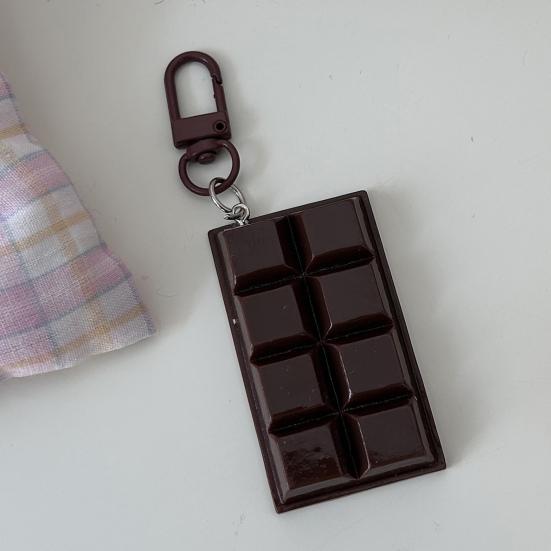 Simulated Chocolate Keychain Pendant Mini Realistic Chocolate Charm for Bags