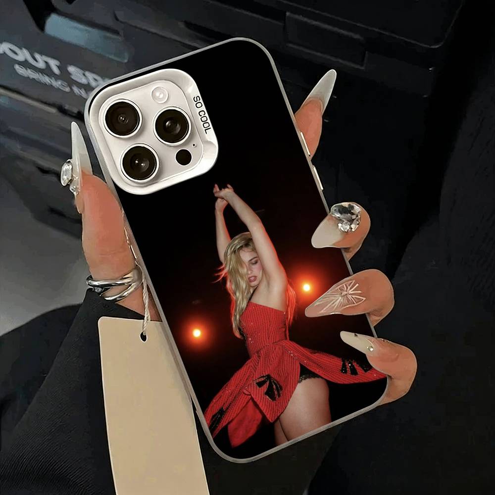 Addison- Rae Phone Case For iPhone 11 12 13 14 15 16Pro Max Plus white Sliver  Phone Cover