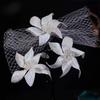 Mori Floral Mesh Hair Clip Headdress for Brides & Photography Styling.