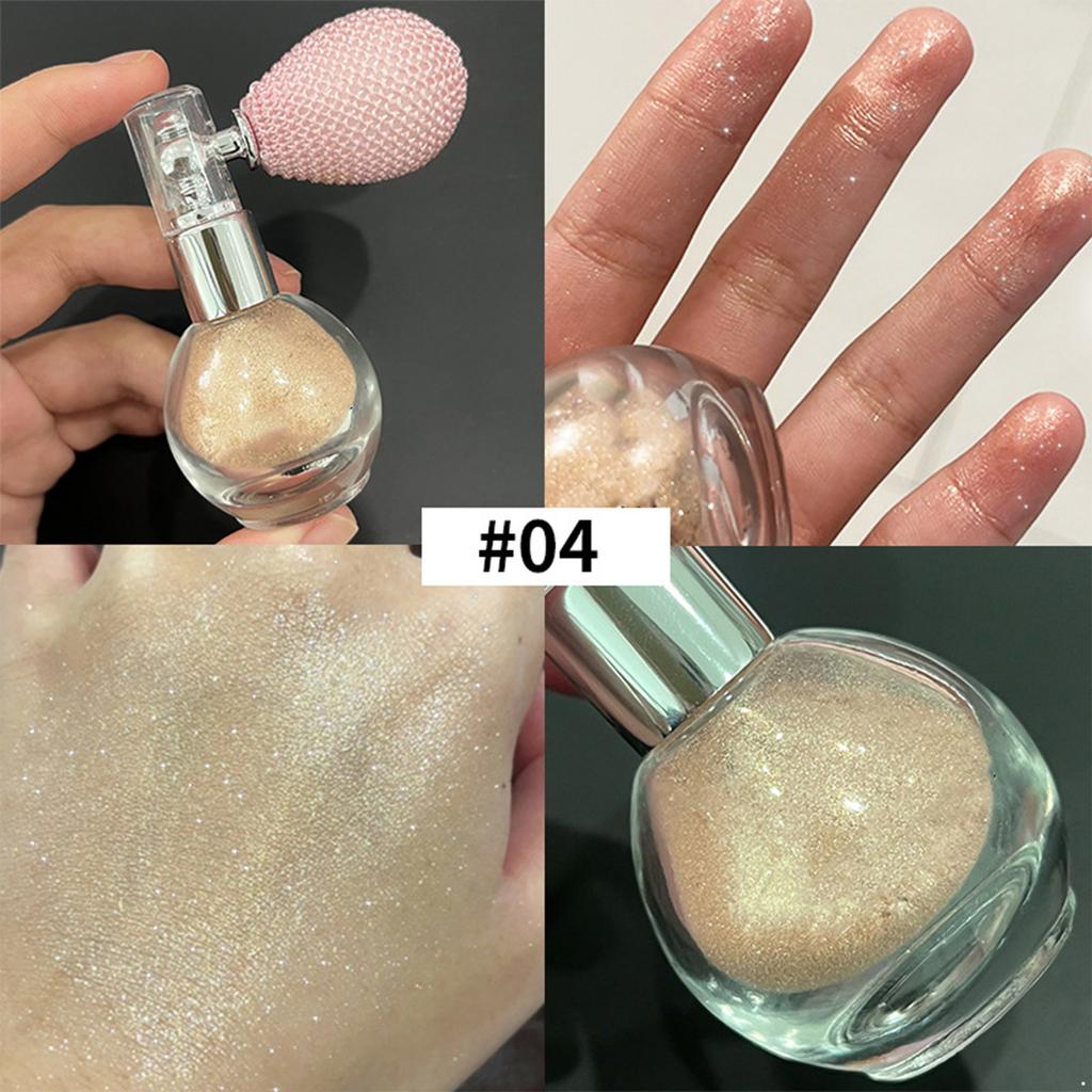 Highlighter Spray with Shimmer Powder, Glitter Mist for Body Face & Hair, Long-Lasting Gloss Makeup