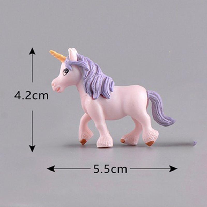 Miniatures Figurines Unicorn Garden Diy Ornaments Decor Micro Dollhome Landscape
